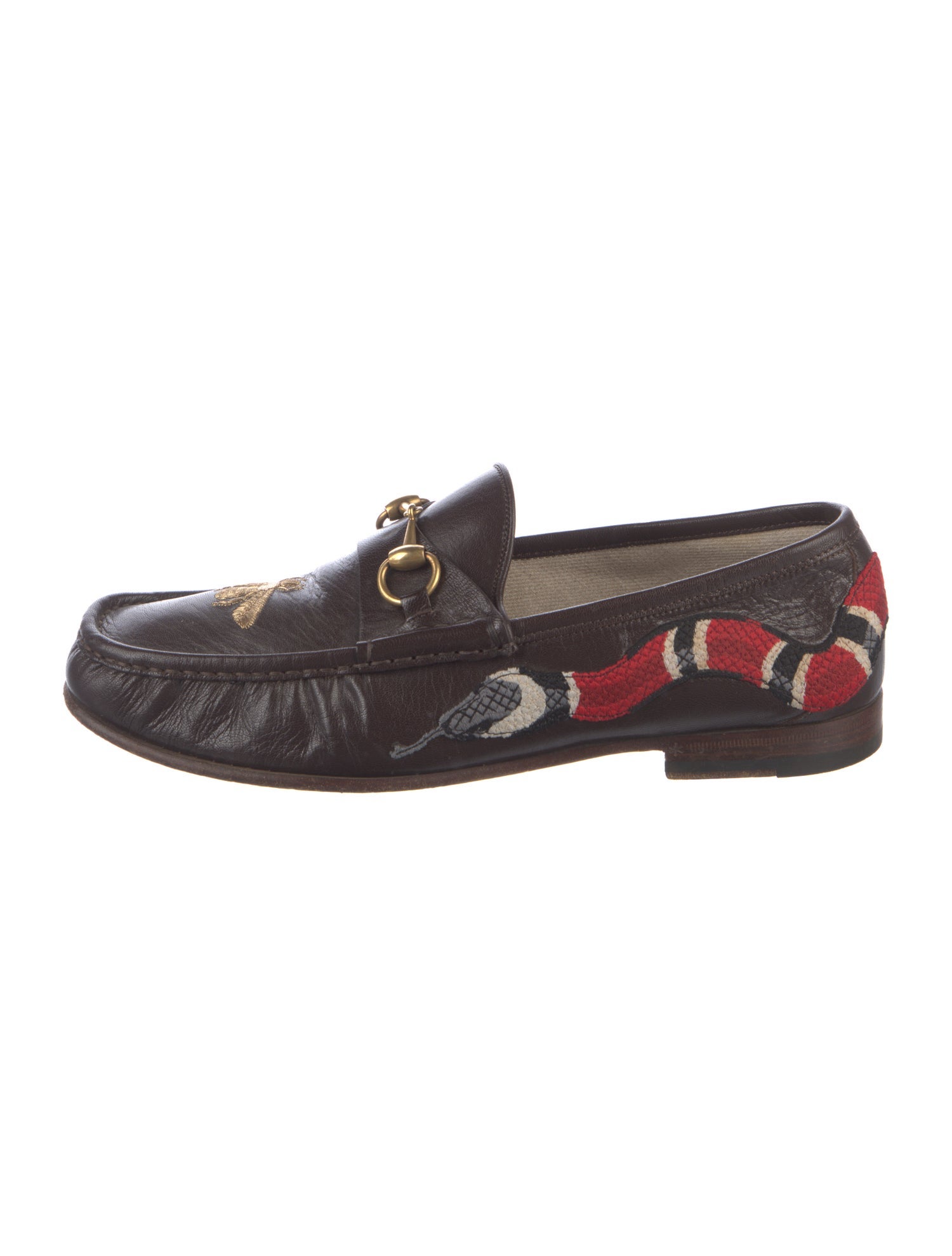 Gucci Horsebit Accent Leather Dress Loafers
